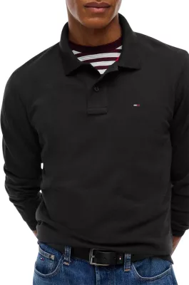 Maicë polo me mëngë të gjata Tommy Hilfiger Jeans DM0DM23630, për meshkuj, e zezë [Madhësia: XXL]