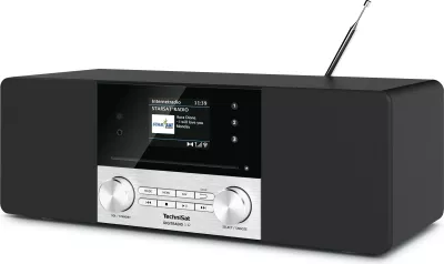 Radio digjitale TechniSat DigitRadio 3 IR, internet, DAB+, FM, e zezë/argjendtë