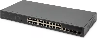 Switch Digitus 24 porte Gigabit + 4x SFP+ managed, rack 19", i zi