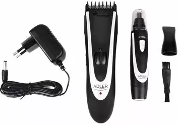 Makinë rroje/Trimmer për mjekër ADLER AD2822, 24 gjatësi 3-15mm, bateri NiMH, e zezë, set 2-në-1