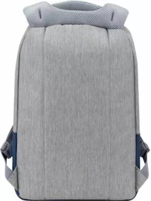 Çantë shpine për laptop RivaCase Prater 7562 15.6\" me portë USB, repelente ndaj ujit, gri/blu e errët