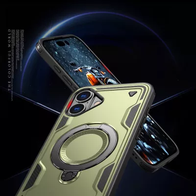 Mbështjellës Hurtel Hybrid Armor Trendy me MagSafe për iPhone 16, Jeshil