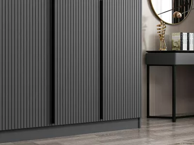 Dollap Hanah Home, Kale Plus, anthracite, 180x210x52cm