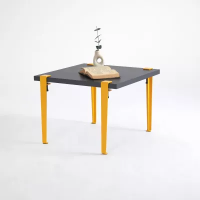 Tavolinë e ulët, ngjyrë antracit dhe e verdhë, Skye Decor, Halicheron