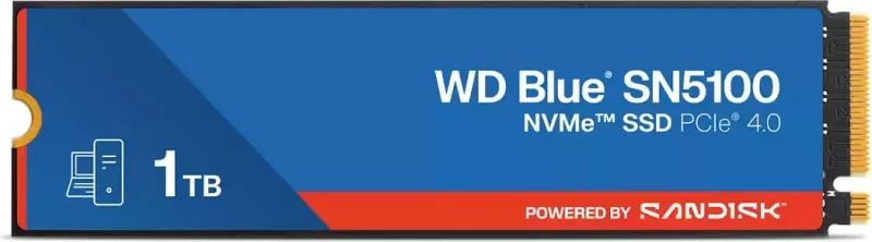 SSD i brendshëm Western Digital WD Blue SN5100, NVMe M.2 2280, 1TB, PCIe 4.0, 7100MB/s
