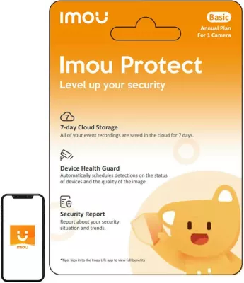 Kartelë dhuratë IMOU Protect Basic, Abonim vjetor për 1 kamerë