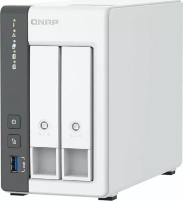 Server fajllash NAS Qnap TS-216G 2-bay 4GB DDR4 2.5GbE pa disqe, bardhë/gri