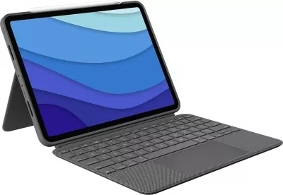 Mbështjellës me tastierë Logitech Combo Touch për iPad Pro 11", gri