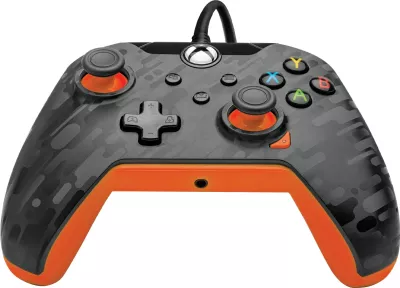 Kontroller me kabllo PDP Xbox Wired Controller Carbon Atomic, kabllo 2.5 m, gri/portokalli