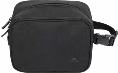 Çantë tualeti RIVACASE ECO 8409, RPET poliester, 215×160×120 mm, e zezë