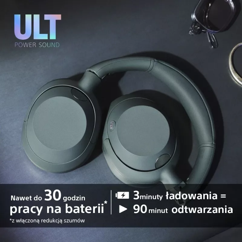 Kufje Sony ULT Wear, me anulim zhurme aktive, gri