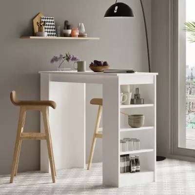 Tavolinë për bar, ngjyrë e bardhë, Hanah Home, St1-W