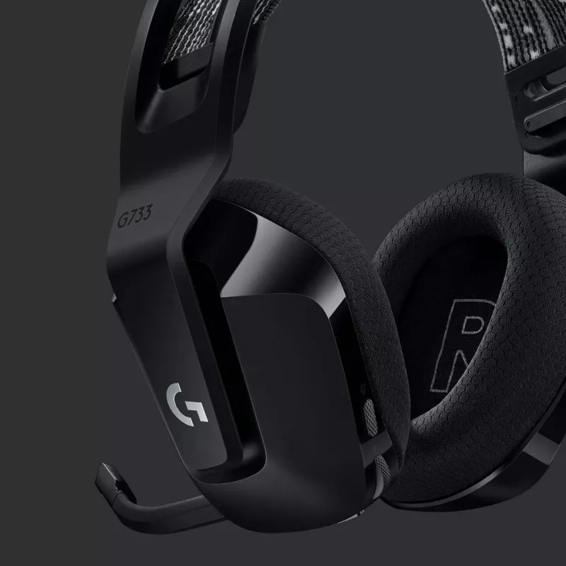 Kufje gaming Logitech G G733 LIGHTSPEED Wireless RGB, të zeza