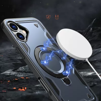 Mbështjellës Hurtel Hybrid Armor Trendy me MagSafe për iPhone 16 Plus, Blu