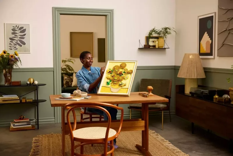 Set LEGO ART Vincent van Gogh Sunflowers 31215, për të rritur