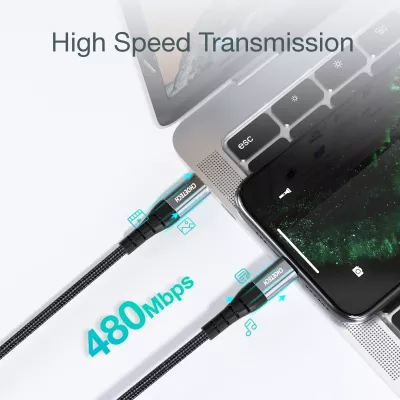 Kabllo Choetech IP0039 USB-C në Lightning, 1.2m, e zezë
