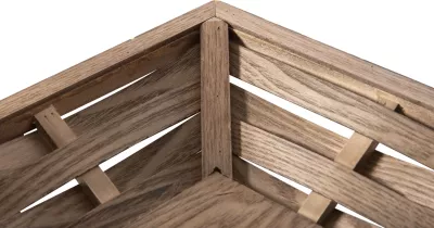 Tabaka shërbimi katrore, FH4229, dru bredhi dhe MDF, 36x36x6H cm