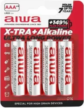 Bateri Aiwa X-TRA+ Alkaline AB-AAALR03/4 AAA 1.5V, 48 copë (12x4)