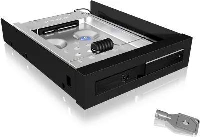 Kasë ICY BOX IB-2217ASTS, 3.5", për 2.5" SATA SSD/HDD, alumini, e zezë