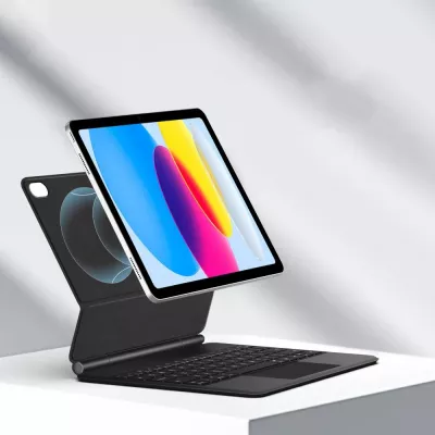 Mbështjellës me tastierë Tech-Protect SmartCase Magnetic për iPad 10.9" 2022 / iPad 11" 2025, e zezë