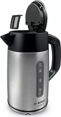 Çajnik Bosch DesignLine TWK4P440, 1.7 litra, 2400W, ngjyrë argjendi