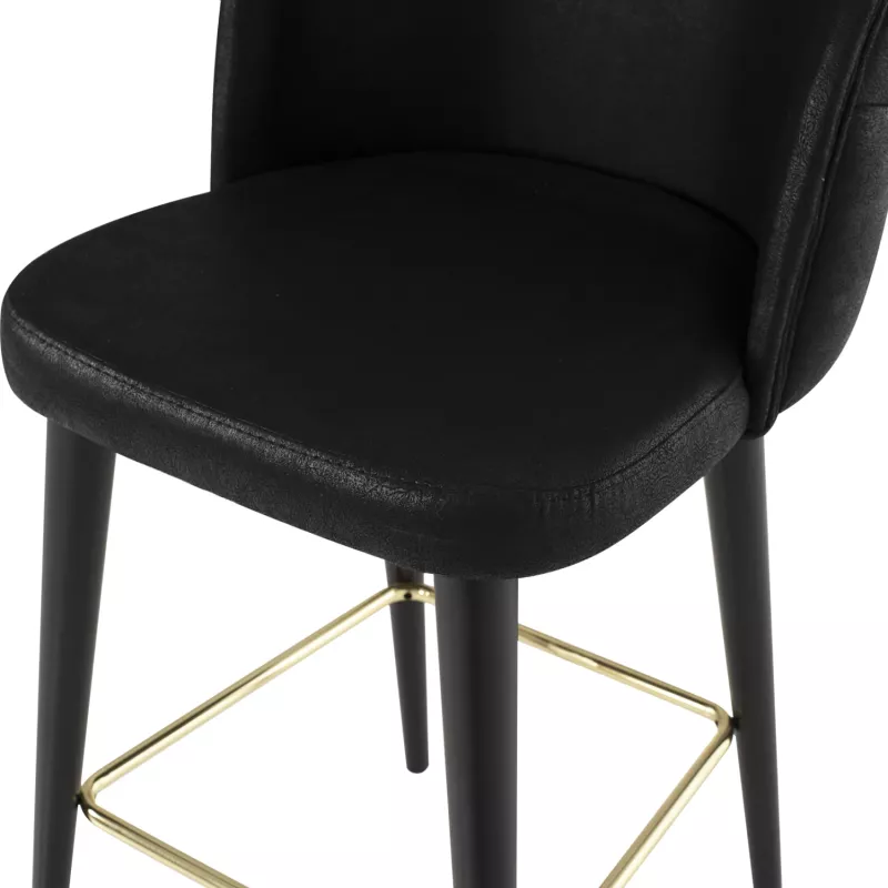 Karrige për bar profesionale MARCELLO FH9280.14, lëkurë nubuck, dru, e zezë, 50x58x100H cm