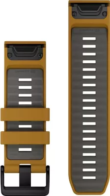 Rrip silikoni Garmin QuickFit 26mm për smartwatch, ngjyrë kafe/gri