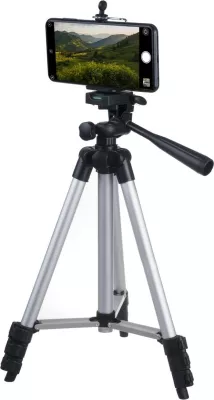 Stativ universal Maclean MC-164 për telefon, kamera, dritë unazore, 102 cm, i zi/argjendtë
