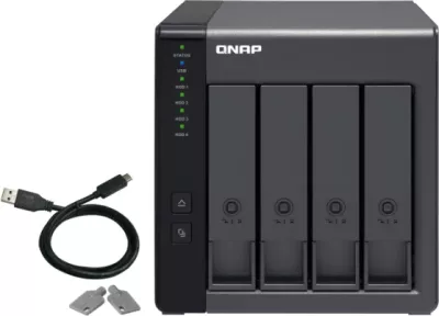 Njësi zgjerimi USB QNAP TR-004, 4-bay RAID DAS/NAS, USB 3.2 Gen 1 Type-C, e zezë