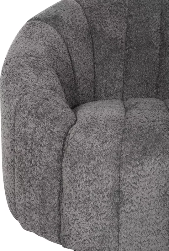Divan dy vendesh MOBY FH9595.01, pëlhurë boucle gri, 145x82x67H cm