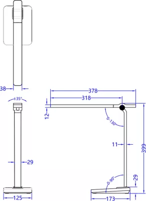 Llambë tavoline LED BLAIN PRO FH4448.02,  17,3x12,5x39,9Hcm