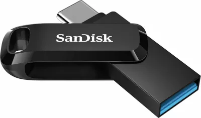 USB memorje SanDisk Ultra Dual Drive Go SDDDC3-128G-G46 128GB USB-C/USB-A e zezë