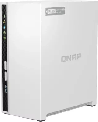 Pajisje NAS QNAP TS-233, 2 slote disku, 2GB RAM, 1GbE, e bardhë