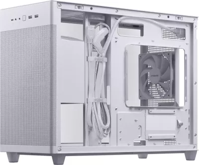 Kasë ASUS Prime AP201 Tempered Glass MicroATX 33L, e bardhë