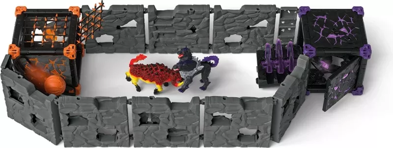 Set lodrash Schleich BattleCave Arena Lava vs Shadow, aksion/aventurë, multikolor