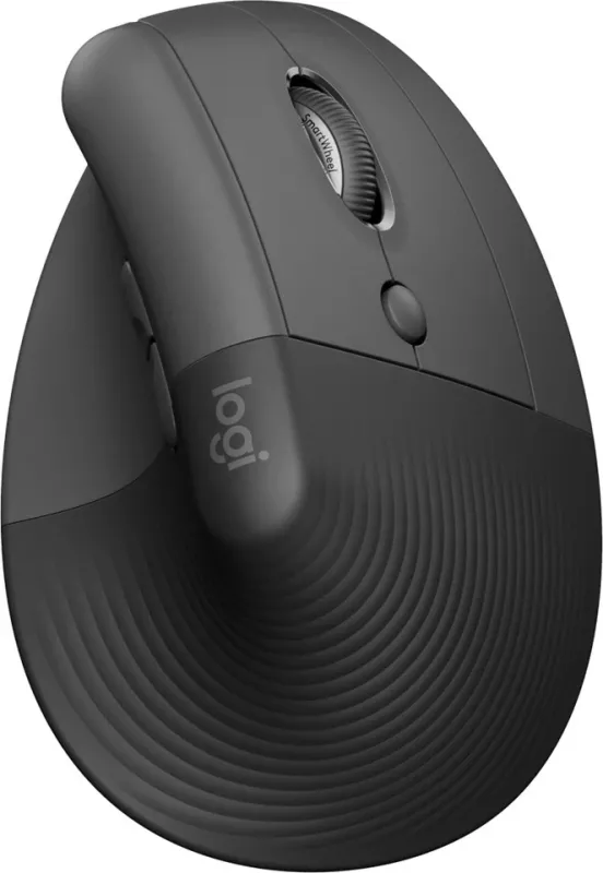 Maus vertikal Logitech Lift Ergonomic për biznes, pa tela, Graphite