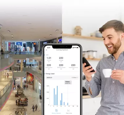 Ndërprerës inteligjent Sonoff SPM-Main, matës i energjisë, Wi-Fi/Ethernet, i bardhë