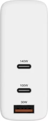Karikues universal Targus HyperJuice 140W GaN, 2x USB-C, i bardhë