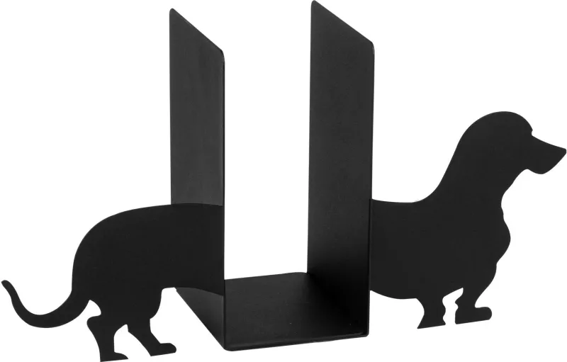 Mbajtëse librash metalike Aberto Design, e zezë, 43x14x22cm