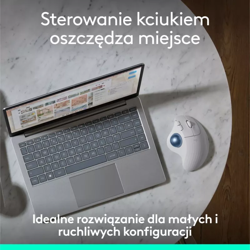 Maus ergonomik Logitech M575S, i bardhë