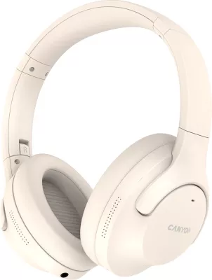 Kufje CANYON OnRiff 10 ANC, Bluetooth 5.3, over-ear, deri 25 orë, USB-C, 3.5 mm, Bezhë