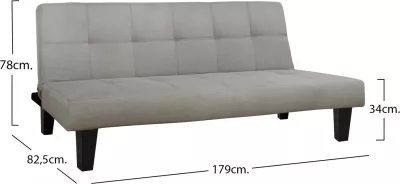 Krevati/sofa FH3000.01, material stof, ngjyrë bezhë, 179x80x79