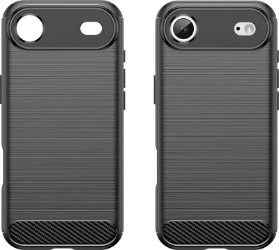 Mbështjellës Hurtel Carbon Case për iPhone 17 Air, TPU, i zi