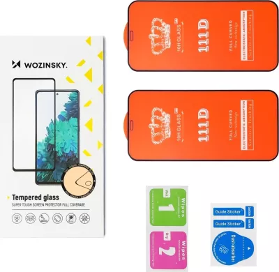 Mbrojtës ekrani Wozinsky Full Glue Tempered Glass për Samsung Galaxy A06 5G / A05, 2-pack, kornizë e zezë