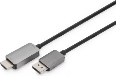 Kabllo adapter Digitus DisplayPort në HDMI, 1m, 8K, e zezë
