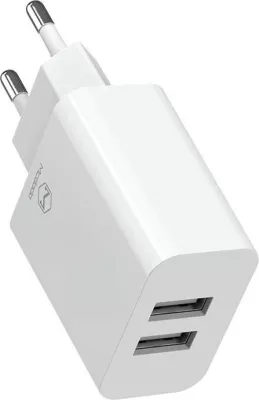 Karikues dyfishtë USB Mcdodo CH-6720 me kabllo Lightning 1m, i bardhë, set udhëtimi