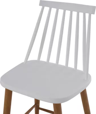 Karrige për bar FH9300.01 e bardhë, lartësi mesatare, 43x45x97 cm, set prej 2 copë