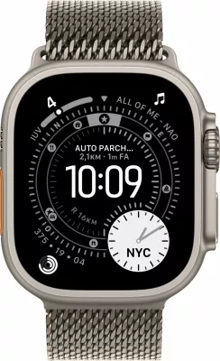 Smartwatch Apple Watch Ultra 3 Titanium Cellular 49mm Milanaise natyrale Small