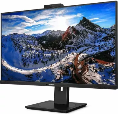 Monitor Philips 329P1H/00 31.5\" IPS 4K UHD 60Hz USB-C PD 90W me kamerë, i zi