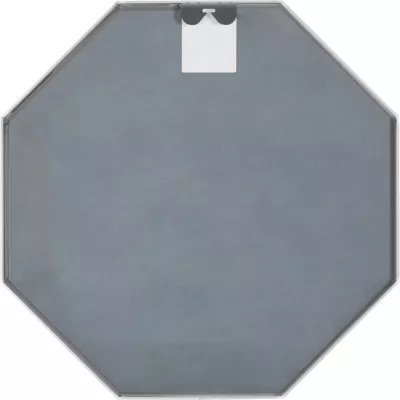 Pasqyrë muri oktagonale, kornizë alumini argjendi, Φ74cm